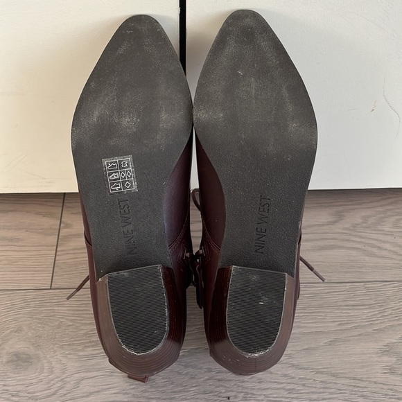 Nine West Burgundy Ankle Booties - Picture 6 of 6